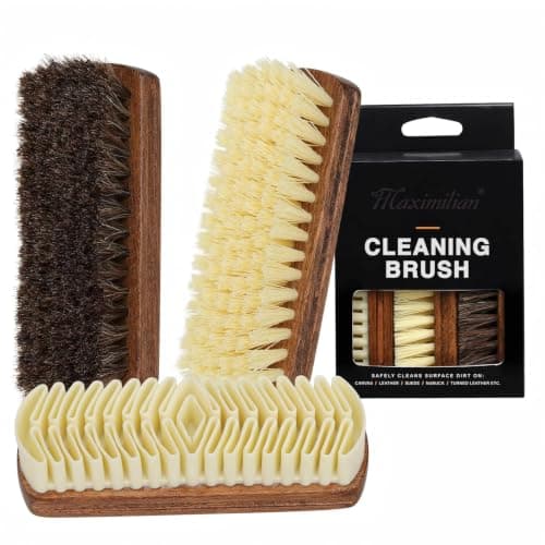 MAXIMILIAN MAXIMILIAN Shoe Shine Brush Kit, 3-piece